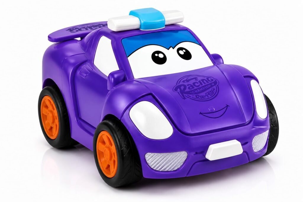 2-in-1 Transforming Toy Racing Car with Robot Conversion, Push and Go, Purple, for Boys and Girls, 3+ Years| Lattice Cartooncar (Purple)